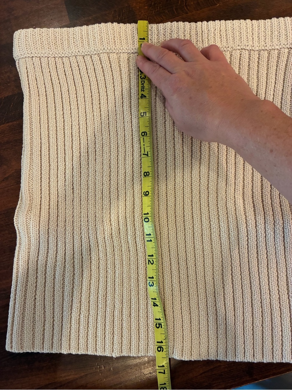 Mango Cream Ribbed Mini Skirt - Picture 4 of 5